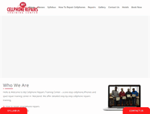 Tablet Screenshot of mycellphonerepairstraining.com